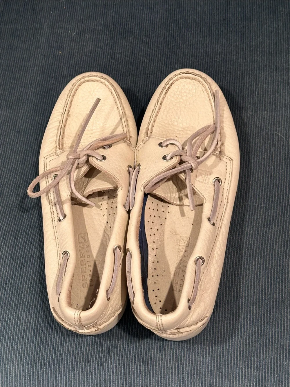Sperry Tan Leather Boat Moccasins